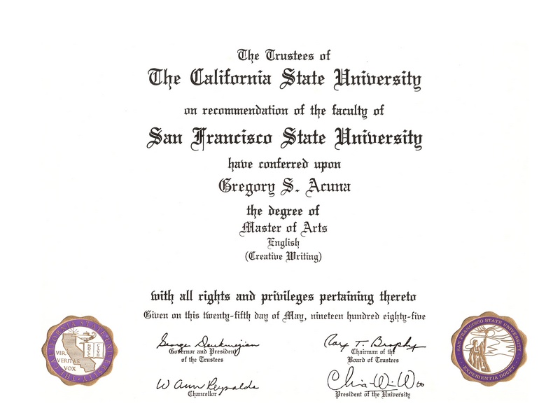 SFSU Diploma